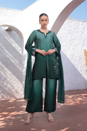GREEN OMBRE PAKISTANI 3 PIECE SET