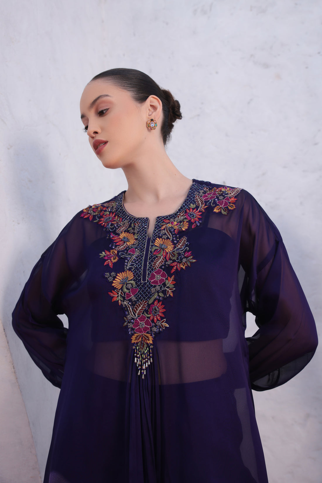 PURPLE 3 PIECE CORD SET (STRAIGHT PANTS)