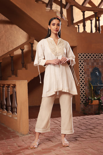 ACRU STRIPED CORD-SET WITH YOKE DETAIL