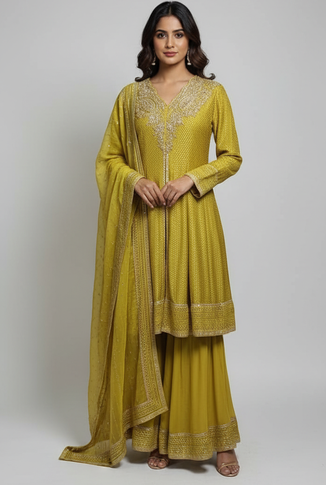 CORD-SET WITH ANTIQUE EMBROIDARY