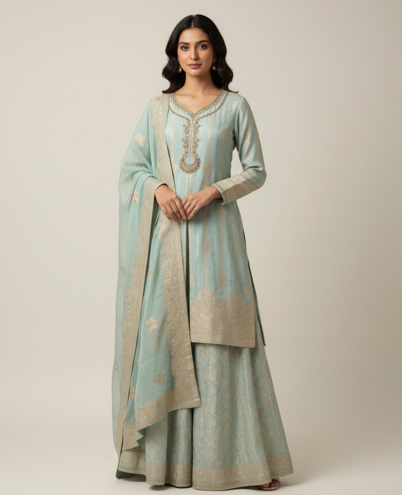 ethnic anarkali long suit